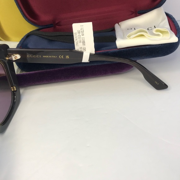 New Authentic Gucci GG1151S 002 51 Grey Violet Sunglasses - Picture 13 of 14